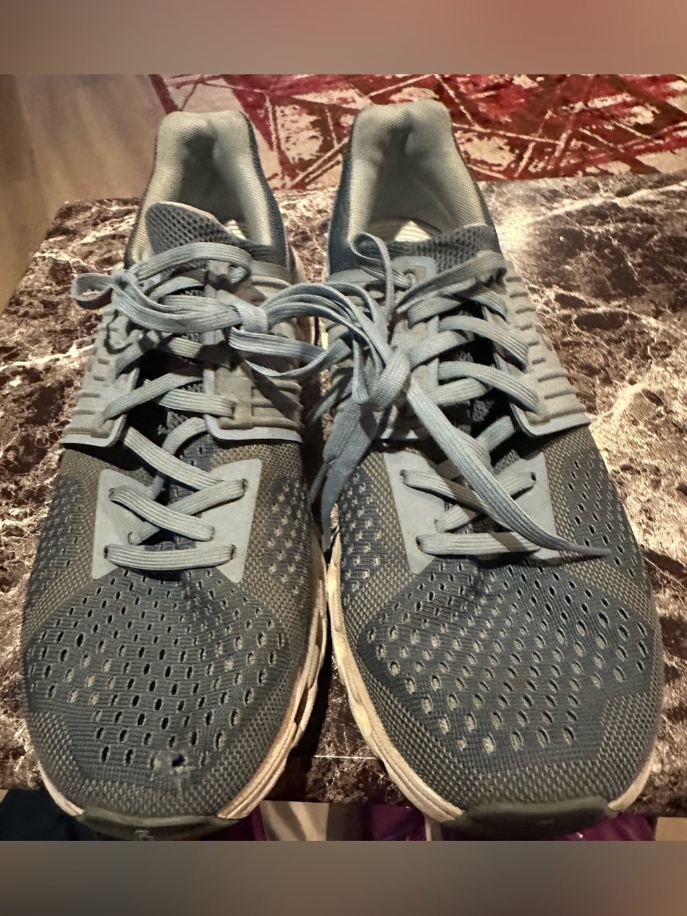 Light Blue Mesh Athletic Sneakers On Cloud